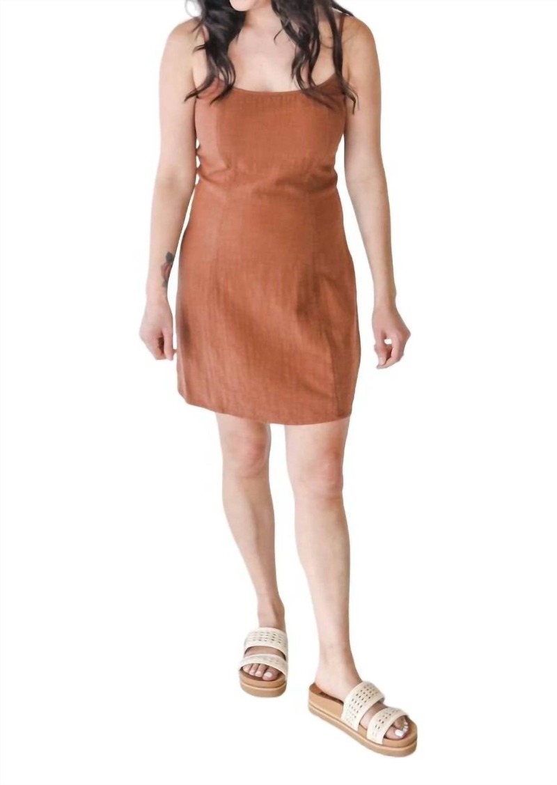 Billabong Stay Awhile Mini Dress In Toasted Coconut