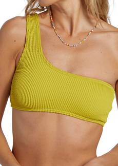 Billabong Summer High Lilly 1 Shoulder Bikini Top In Tart Lime