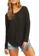 Billabong Come Along Ribbed Pullover in Off Black at Nordstrom