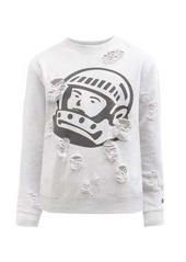 Billionaire Boys Club - Logo-print Distressed Cotton-jersey Sweatshirt - Mens - Grey