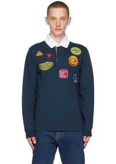 Billionaire Boys Club Navy Patches Rugby Polo