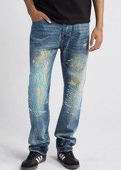 Billionaire Boys Club Starcrossed Embroidered Straight Leg Jeans