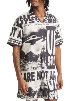 Billionaire Boys Club UFO Print Short Sleeve Button-Up Shirt