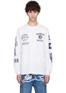 Billionaire Boys Club White Multi Graphic Long Sleeve T-Shirt