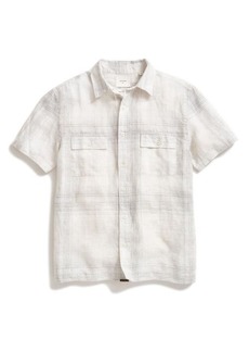 Billy Reid Banks Line Plaid Linen Button-Up Shirt