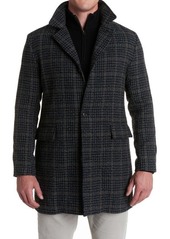 Billy Reid Lancaster Herringbone Plaid Wool Blend Coat