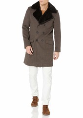 Billy Reid Billy Reid Men s Detachable Fur Collar Double Breasted