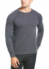 Billy Reid Men's Long Sleeve Quilted Crew Neck Sweatshirt  L
