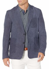 Billy Reid Men's Standard Fit Two Button Single Breasted Archie Sportcoat Cold-Dyed Navy R