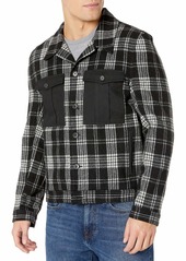 Billy Reid Men's Standard Fit Wool Cotton Combo Shirt Jacket  S