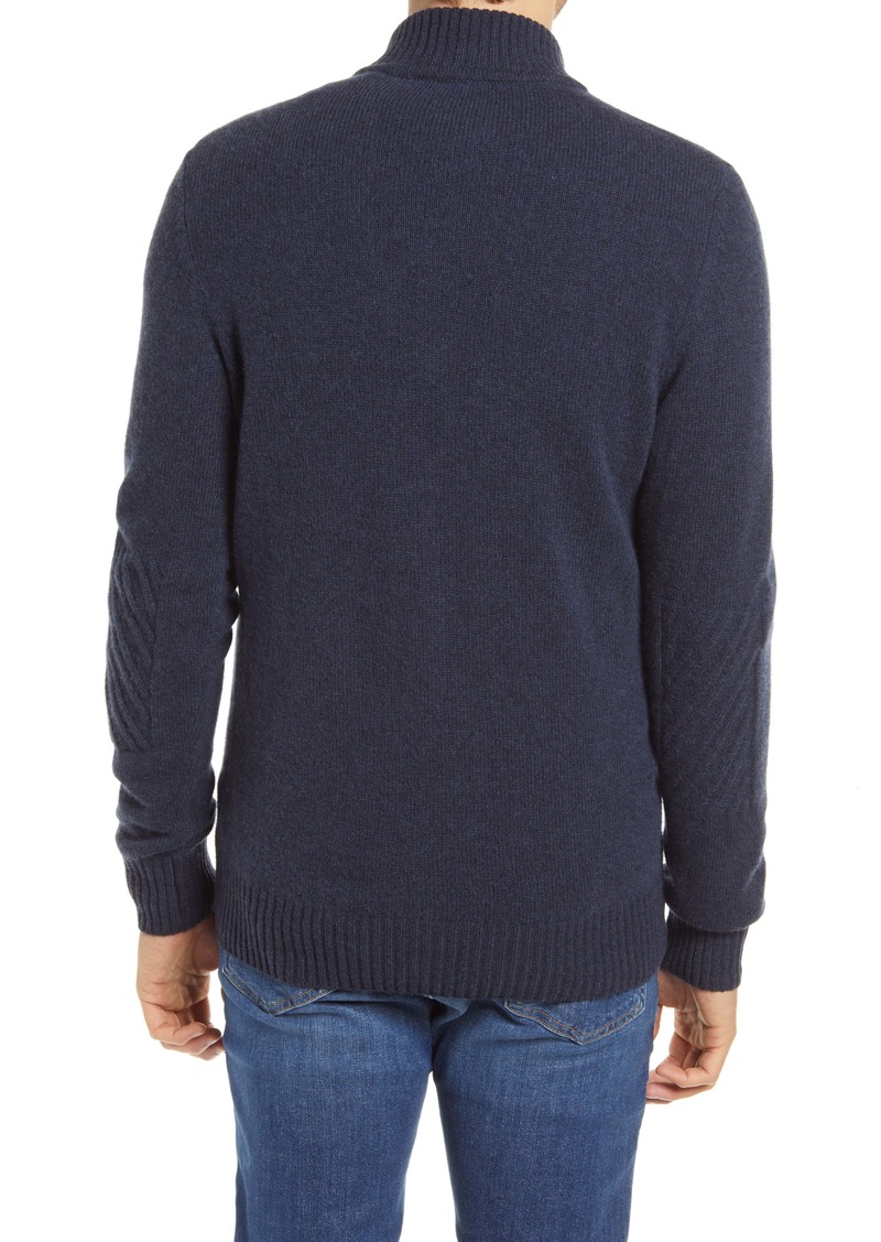 Billy Reid Billy Reid Merino Wool Camel Half Zip Pullover Sweaters