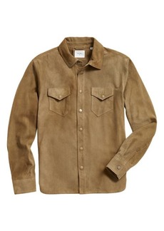 Billy Reid Suede Snap Front Shirt