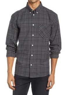 Billy Reid Tuscumbia Standard Fit Plaid Button-Down Shirt in Grey/Black at Nordstrom