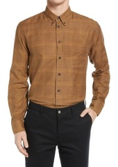 Billy Reid Tuscumbia Standard Fit Plaid Button-Down Shirt in Light Brown at Nordstrom