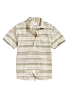 Billy Reid Tuscumbia Stripe Short Sleeve Button-Up Shirt