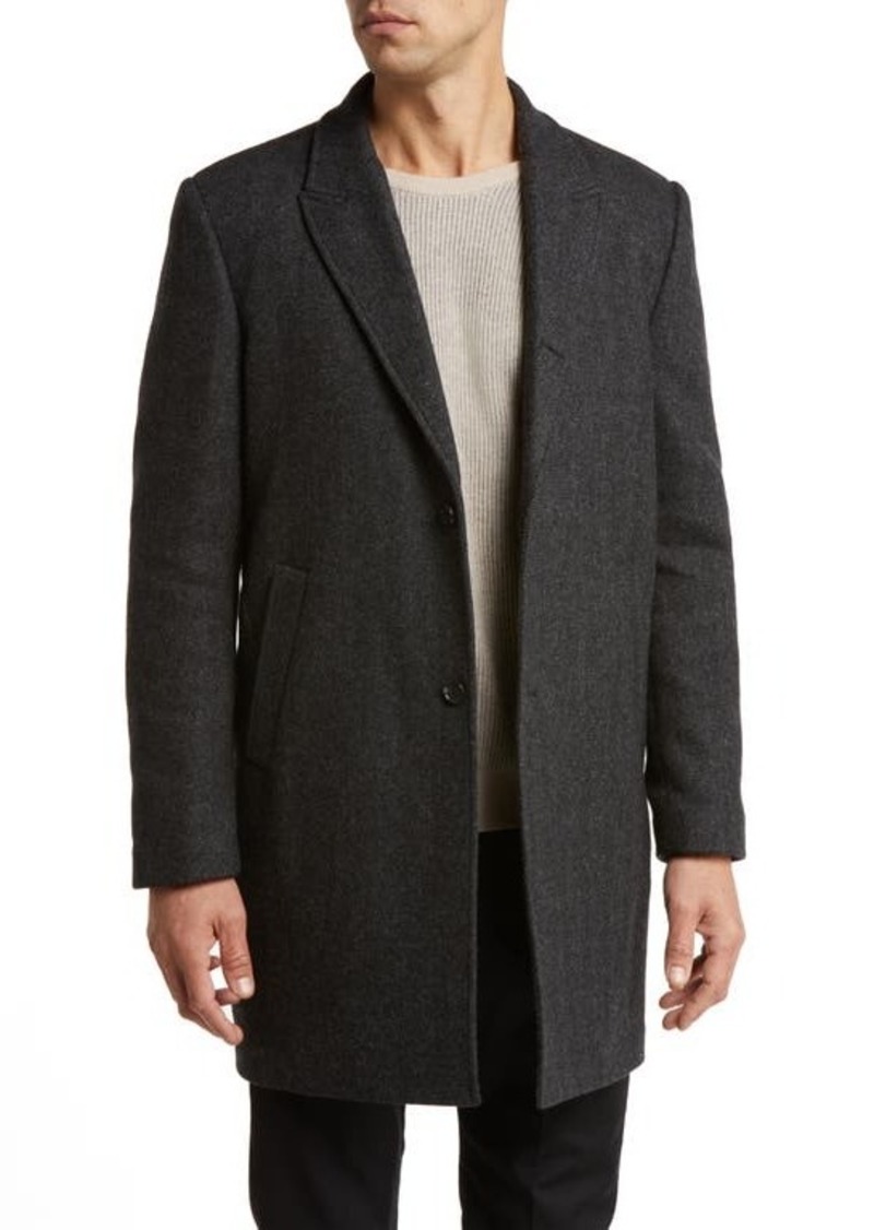 Billy Reid Wool Blend Herringbone Tweed Coat