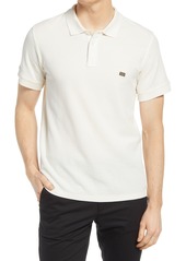 Billy Reid Slim Fit Pima Cotton Pique Polo Shirt in Natural at Nordstrom