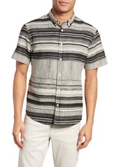 Billy Reid Murphy Stripe Short Sleeve Slim Fit Sport Shirt