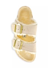 Birkenstock Arizona Big Buckle Shearling-Lined Leather Sandals