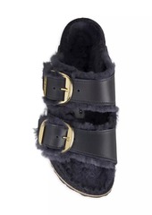 Birkenstock Arizona Big Buckle Shearling-Lined Leather Sandals