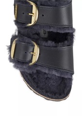 Birkenstock Arizona Big Buckle Shearling-Lined Leather Sandals