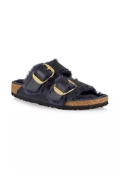 Birkenstock Arizona Big Buckle Shearling-Lined Leather Sandals