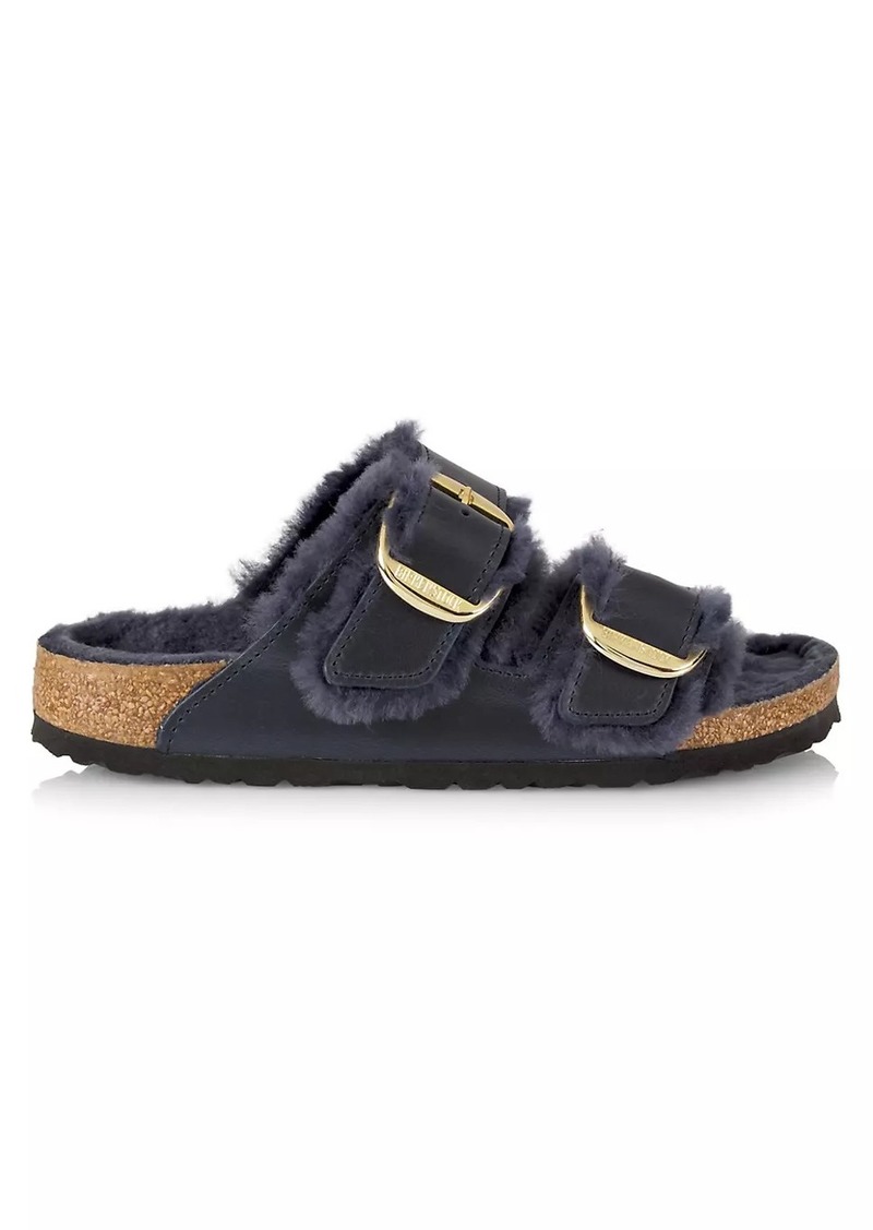 Birkenstock Arizona Big Buckle Shearling-Lined Leather Sandals