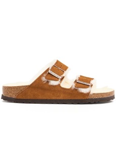 Birkenstock Arizona Shearling & Suede Sandals