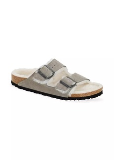 Birkenstock Arizona Shearling-Lined Suede Sandals