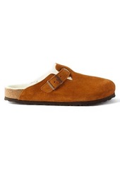 Birkenstock - Boston Shearling-lined Suede Backless Loafers - Mens - Brown