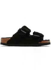 Birkenstock Black Narrow Arizona Shearling Sandals