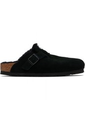 Birkenstock Black Narrow Boston Shearling Loafers