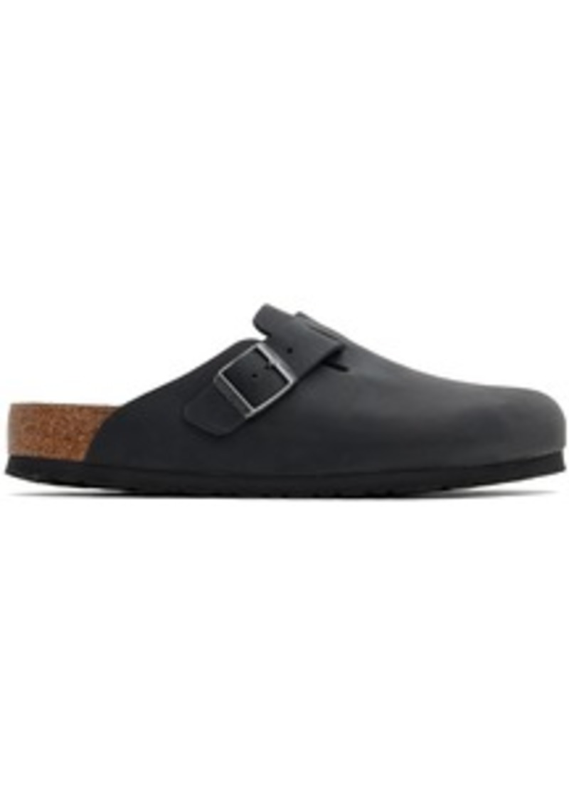 Birkenstock Black Regular Boston Slip-on Loafers