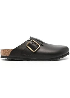 BIRKENSTOCK BOSTON BOLD BLACK, PULL UP LEATHER SHOES