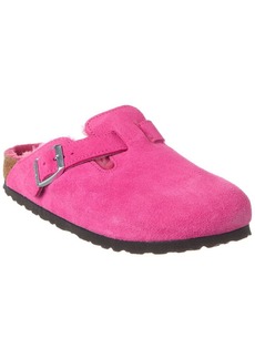 Birkenstock Boston VL Narrow Suede & Shearling Clog