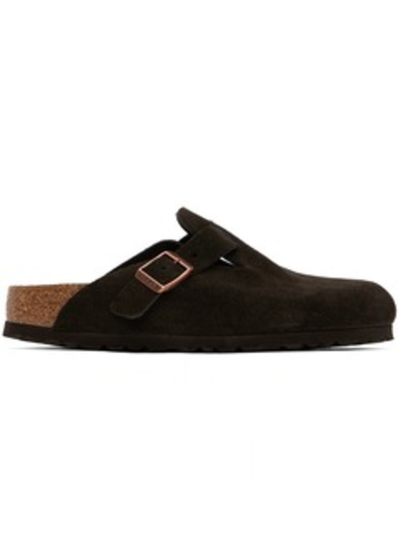 Birkenstock Brown Narrow Boston Soft Footbed Loafers