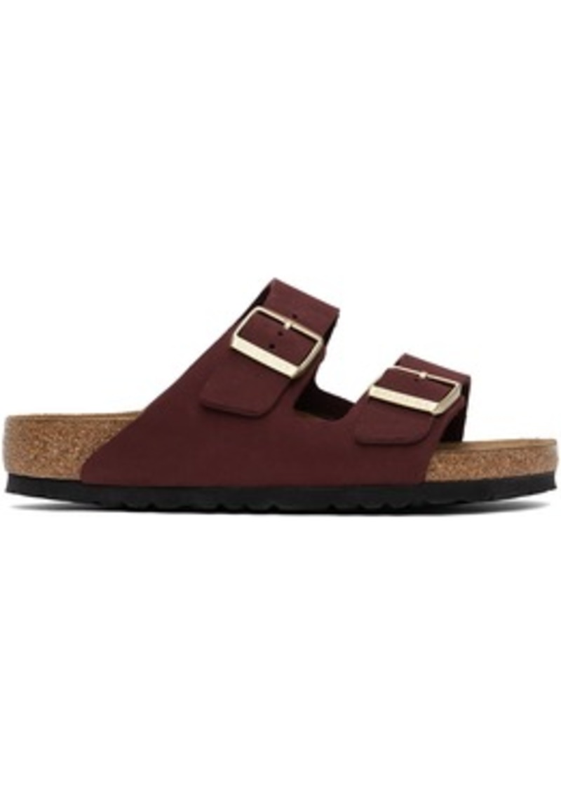 Birkenstock Burgundy Regular Arizona Soft Footbed Sandals