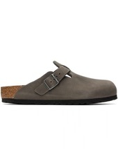 Birkenstock Gray Regular Boston Soft Footbed Loafers