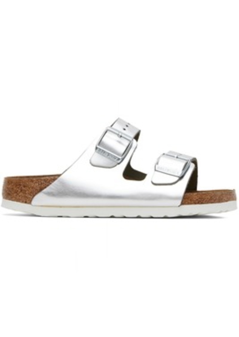 Birkenstock Silver Arizona Soft Footbed Sandals