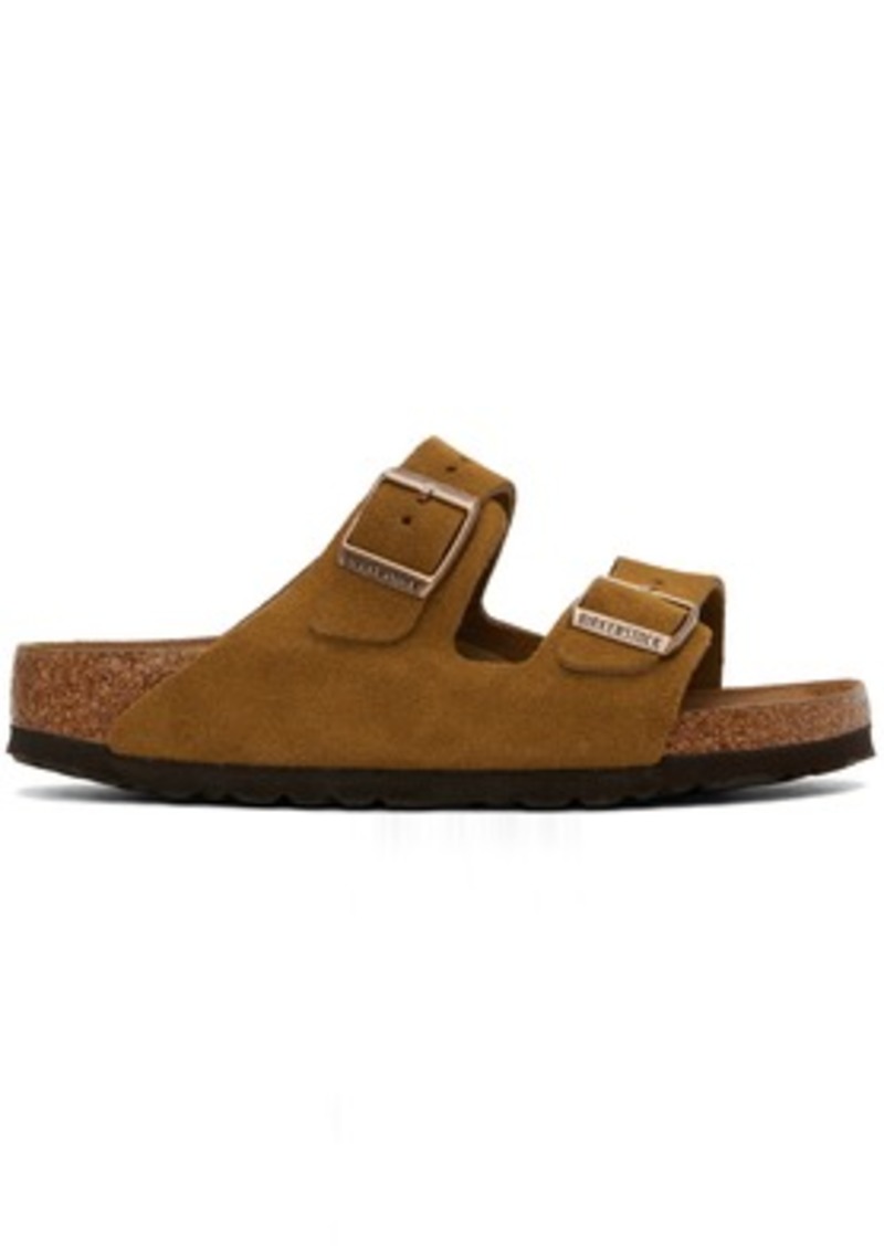 Birkenstock Tan Narrow Arizona Soft Footbed Sandals