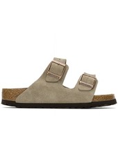 Birkenstock Taupe Narrow Arizona Soft Footbed Sandals