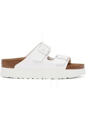 Birkenstock White Papillio Arizona Platform Sandals