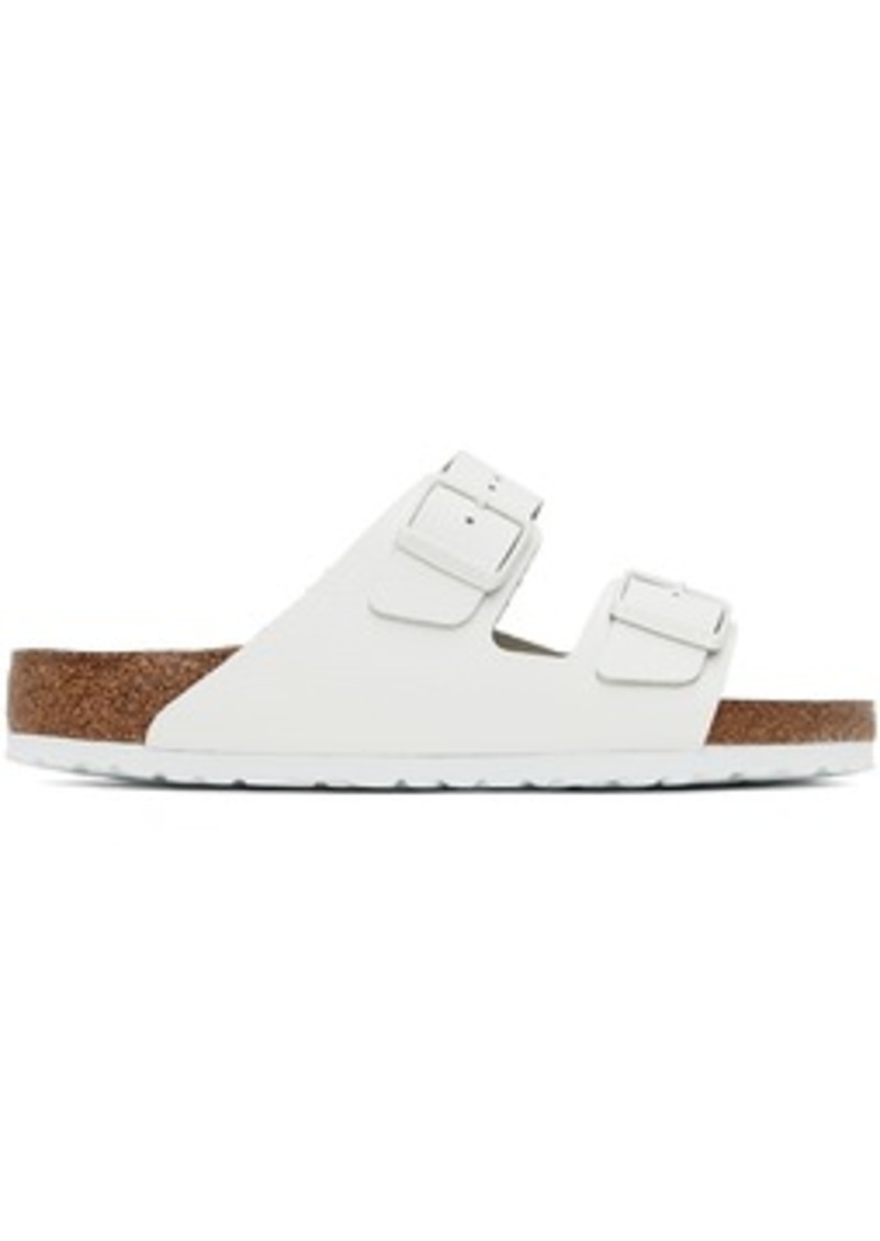 Birkenstock White Regular Arizona Soft Footbed Sandals