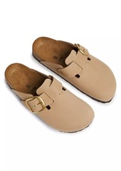 Birkenstock Boston Big Buckle Leather Slides