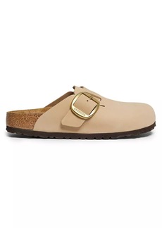 Birkenstock Boston Big Buckle Leather Slides