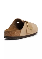 Birkenstock Boston Big Buckle Leather Slides