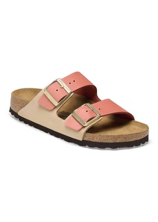 Birkenstock Women's Arizona Nubuck Leather Sandal - Narrow Width In Mars Red/sandcastle