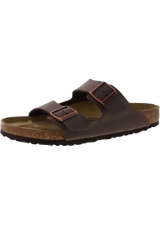 Birkenstock Womens Leather Two Buckle Slide Sandals