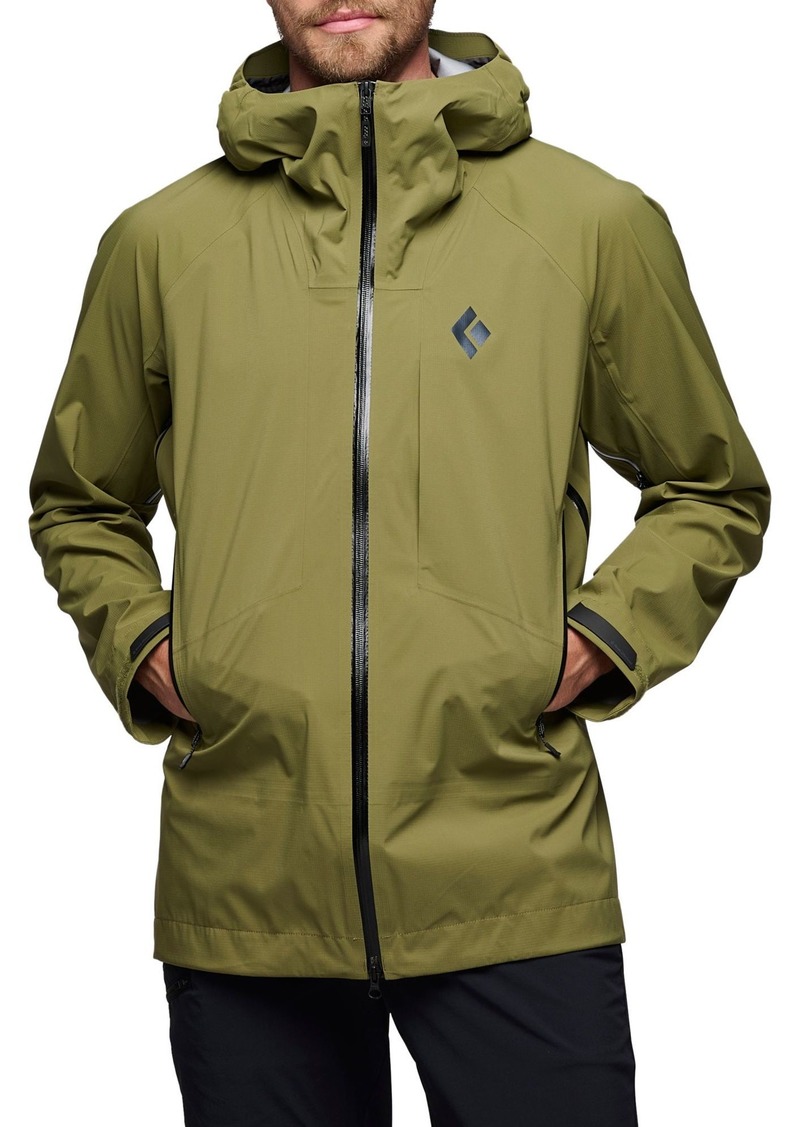 Black Diamond Men's Highline Stretch Shell Jacket, Large, Green | Father's Day Gift Idea