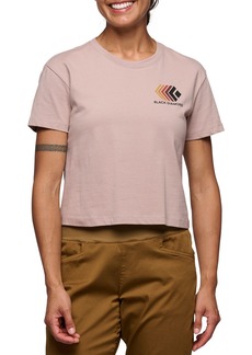 Black Diamond Women's Faded Crop Short Sleeve T-Shirt, Small, Pink